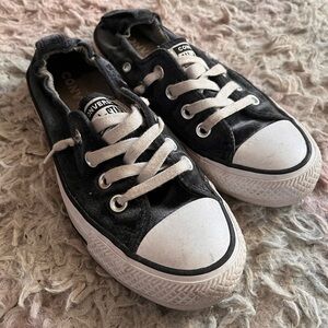 Black Velvet Women's Converse Chuck Taylor Slip-On Shoes SZ 5.5